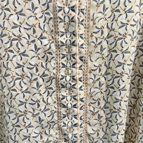 Max Studio Scarf Print Button Up Flowy Relaxed Travel Oversized Resort wear - Picture 2 of 11